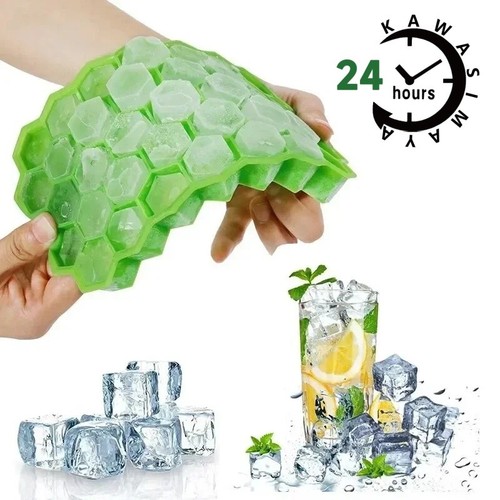 Ice cube tray with - ice, lid