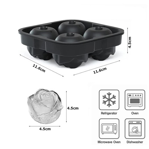 Rose shaped ice cube - ice, tray