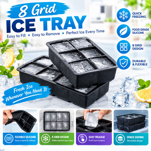 Large silicone ice cube tray - cube,