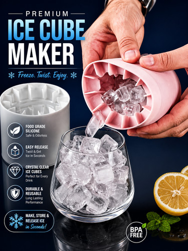 Silicone portable ice tray - ice,