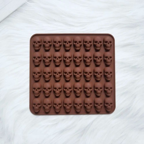 Hole silicone skull mold - hole,