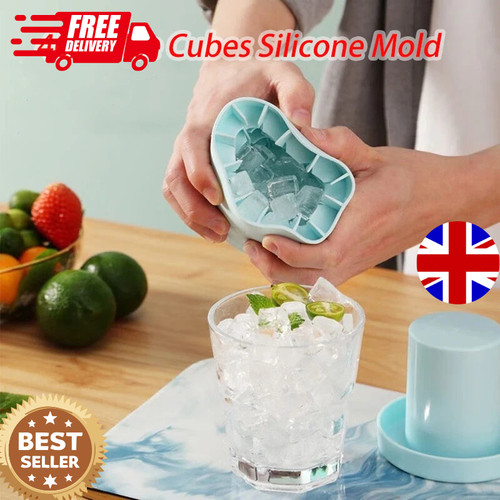 Silicone ice cube mold - ice, round