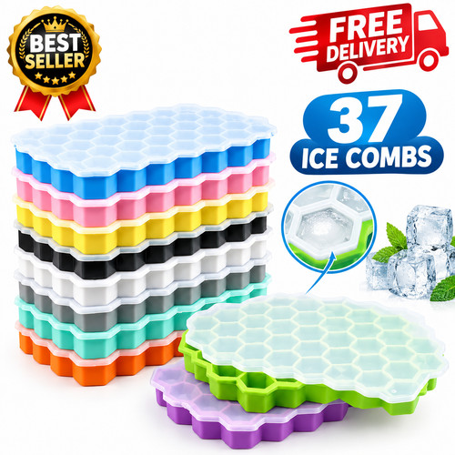 Silicone ice cube tray with - cube,