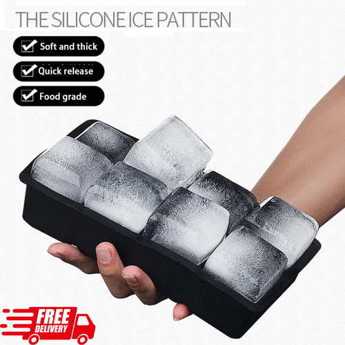 Large silicone ice cube - large, tray