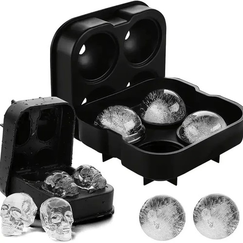 Skull ice cube mold - skull,